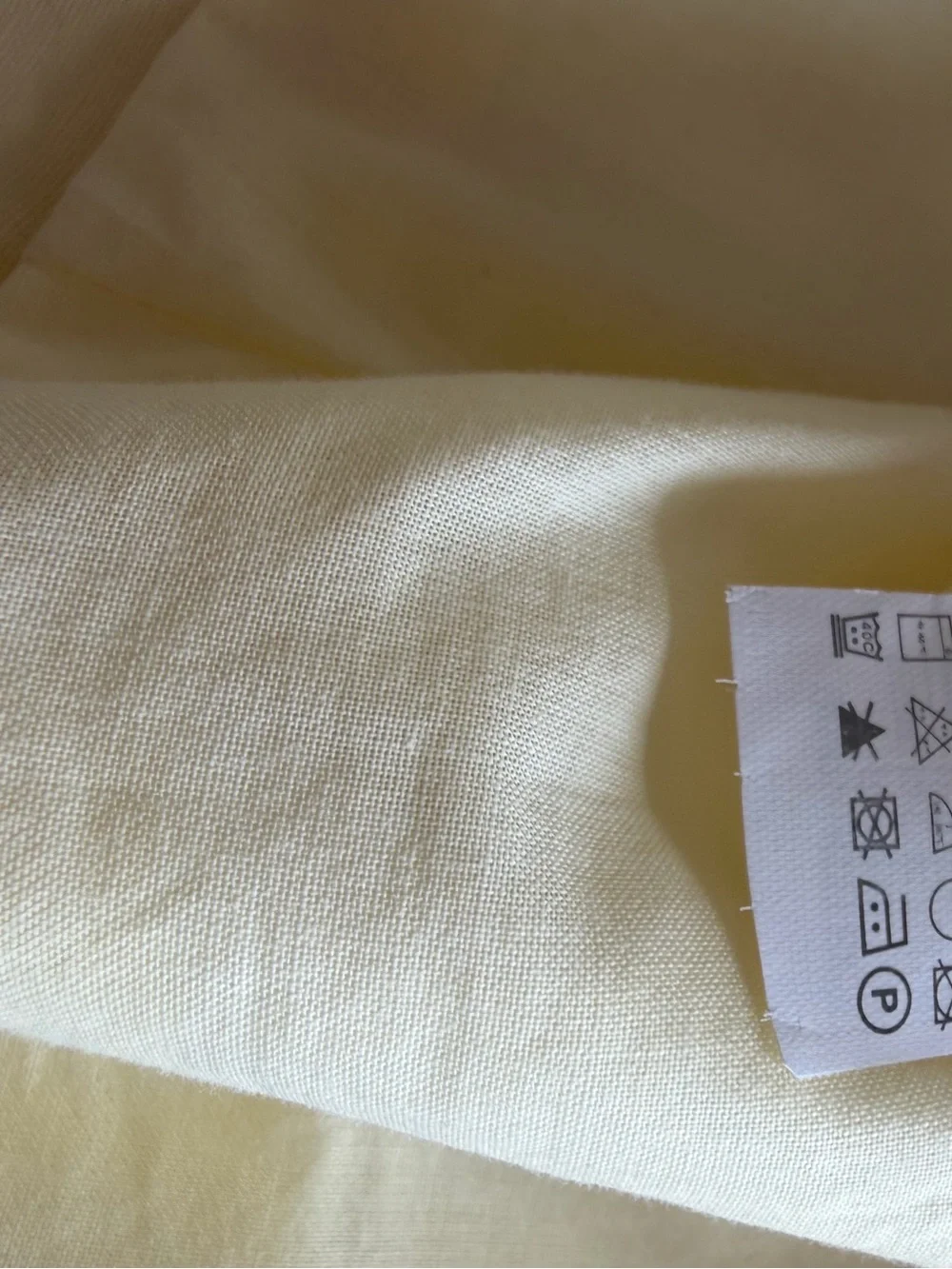 Zara Butter Yellow Linen Blend Co-Ord Set Size L NWT Button Top Mini Skirt - Picture 14 of 16